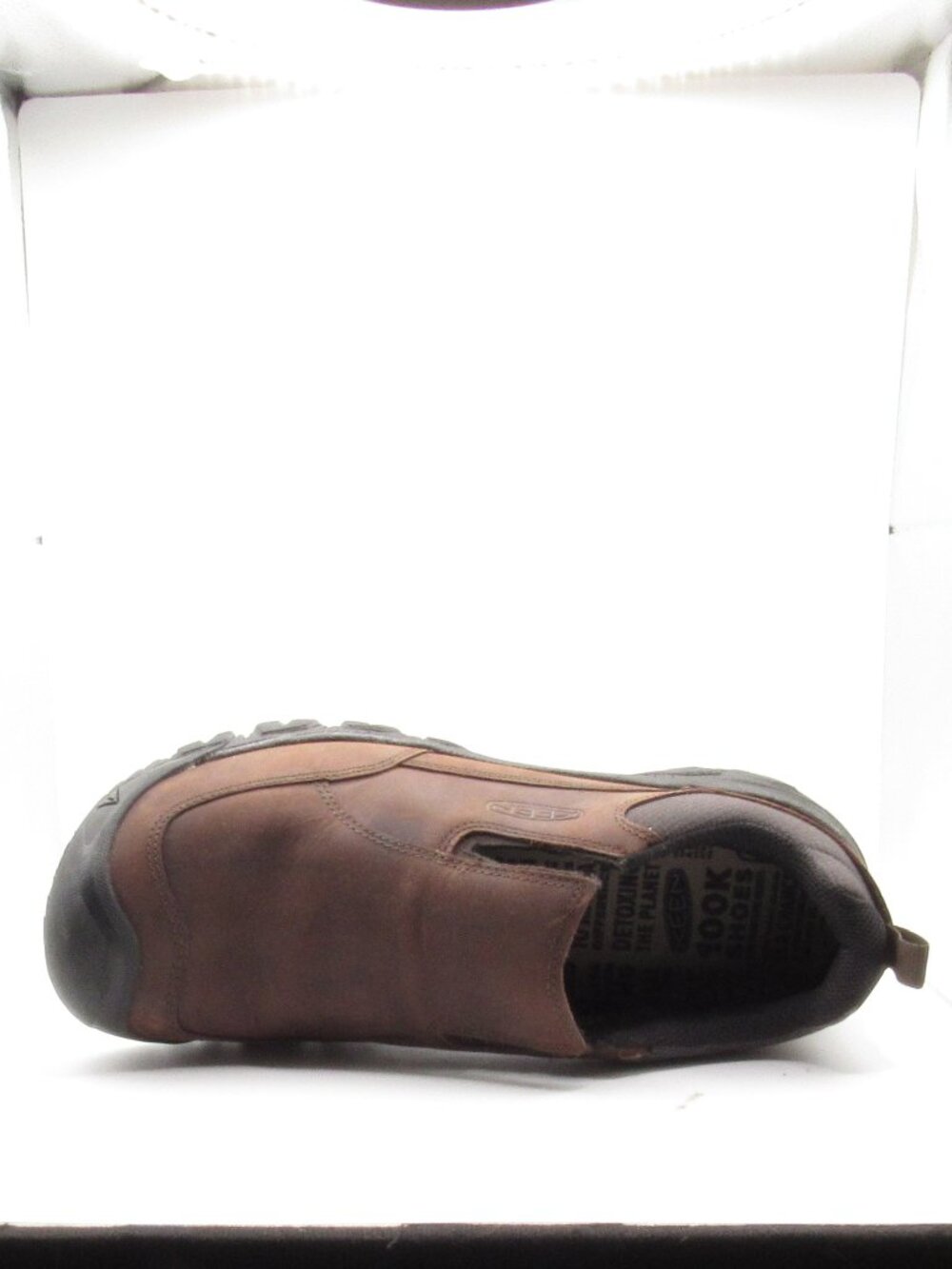 Keen Brown Targhee III Dark Earth/Mulch Shoes Size 12 W Slip On Leather FLAWED - Picture 7 of 14